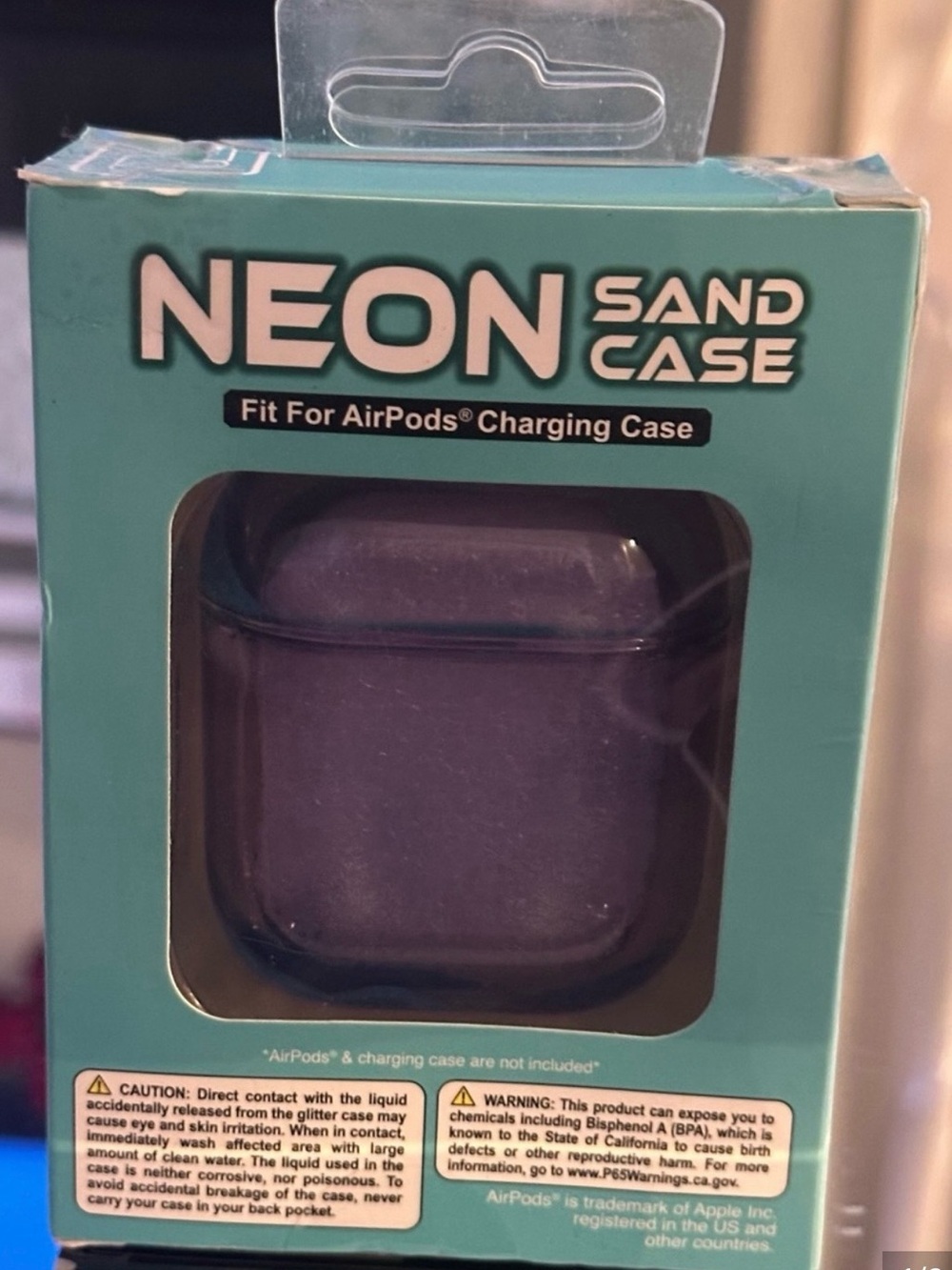 NEON Sand Case Protective Case for AirPods - Charging Case Purple
& Pink Swirl